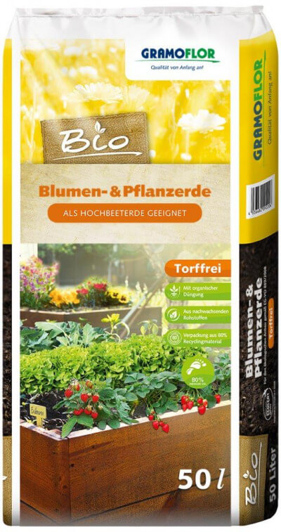 GF-BIO/Blumenerde 50L/48/EP- Gramoflor BIO -Univ. supstrat+glina-