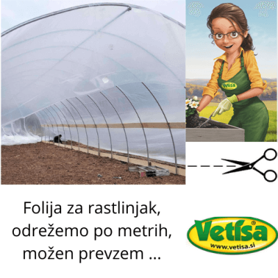 FOLIJA ZA PLASTENIK 3,4 m širine -UV (CIJENA/TKM)