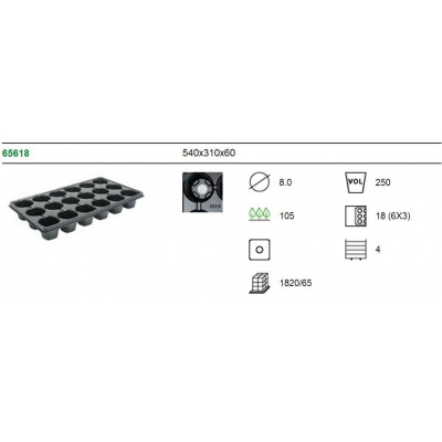BACHMANN 65618 -PLOČA ZA UZGOJ 18 X FI8CM (65komX28=1.820/p)