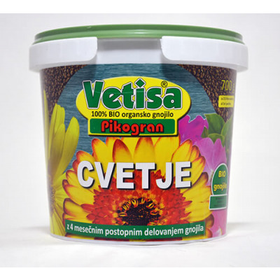 VETISA-PIKOGRAN Organsko gnojivo za CVIJEĆE- 700g/lonac ZELENI