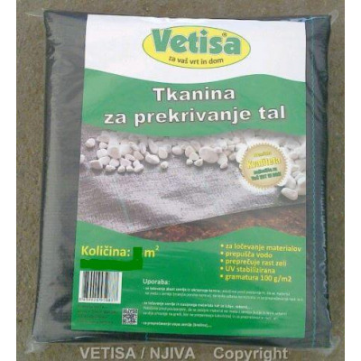 VETISA-Platno protiv korova 2 m x 5 m, paket 10 m2